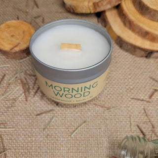 Morning Wood Candle Tin