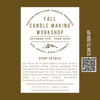 Fall Candle Making Workshop @ Oh Mi Stelle Bakery | October 11, 2025