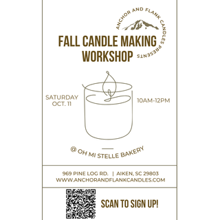 Fall Candle Making Workshop @ Oh Mi Stelle Bakery | October 11, 2025
