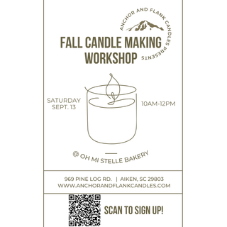 Fall Candle Making Workshop @ Oh Mi Stelle Bakery | September 13, 2025