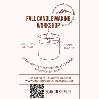 Fall Candle Making Workshop @ The Augustan Apartment Complex Rooftop Balcony | September 26, 2025