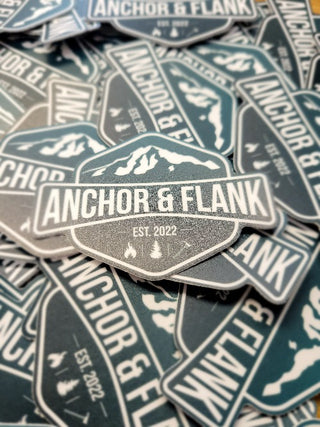 Anchor and Flank logo stickers - Teal